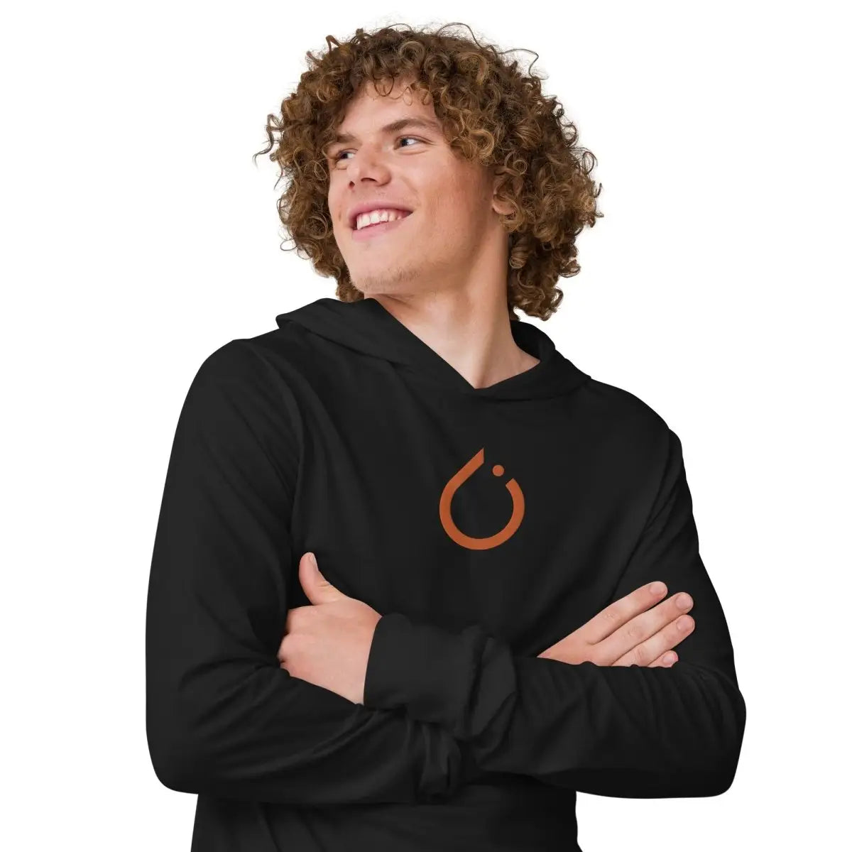 PyTorch Icon Embroidered Hooded Long Sleeve T-Shirt (unisex)