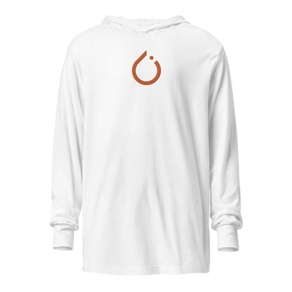 PyTorch Icon Embroidered Hooded Long Sleeve T - Shirt (unisex) - White - AI Store