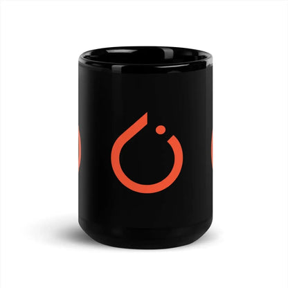 PyTorch Icons on Black Glossy Mug - 15 oz