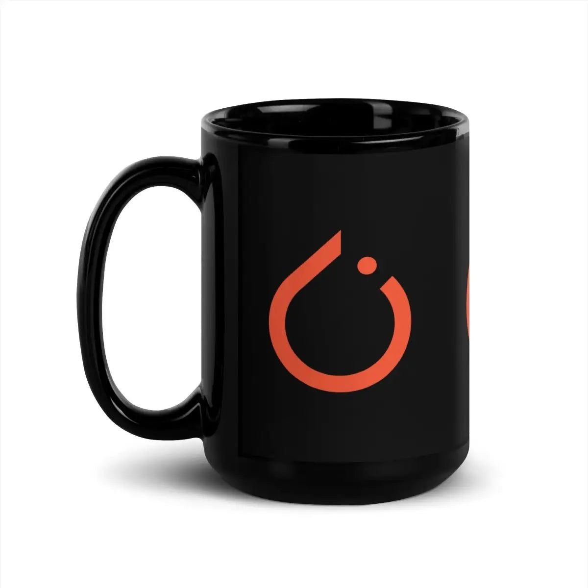 PyTorch Icons on Black Glossy Mug