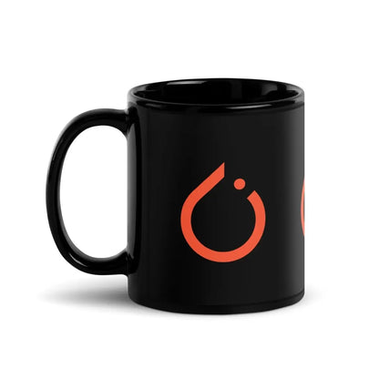 PyTorch Icons on Black Glossy Mug