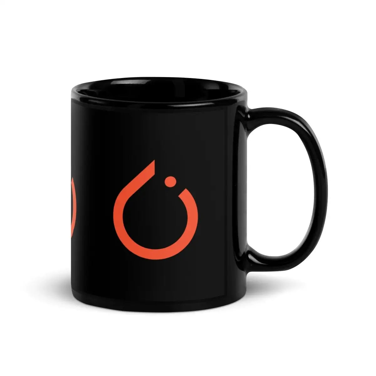 PyTorch Icons on Black Glossy Mug