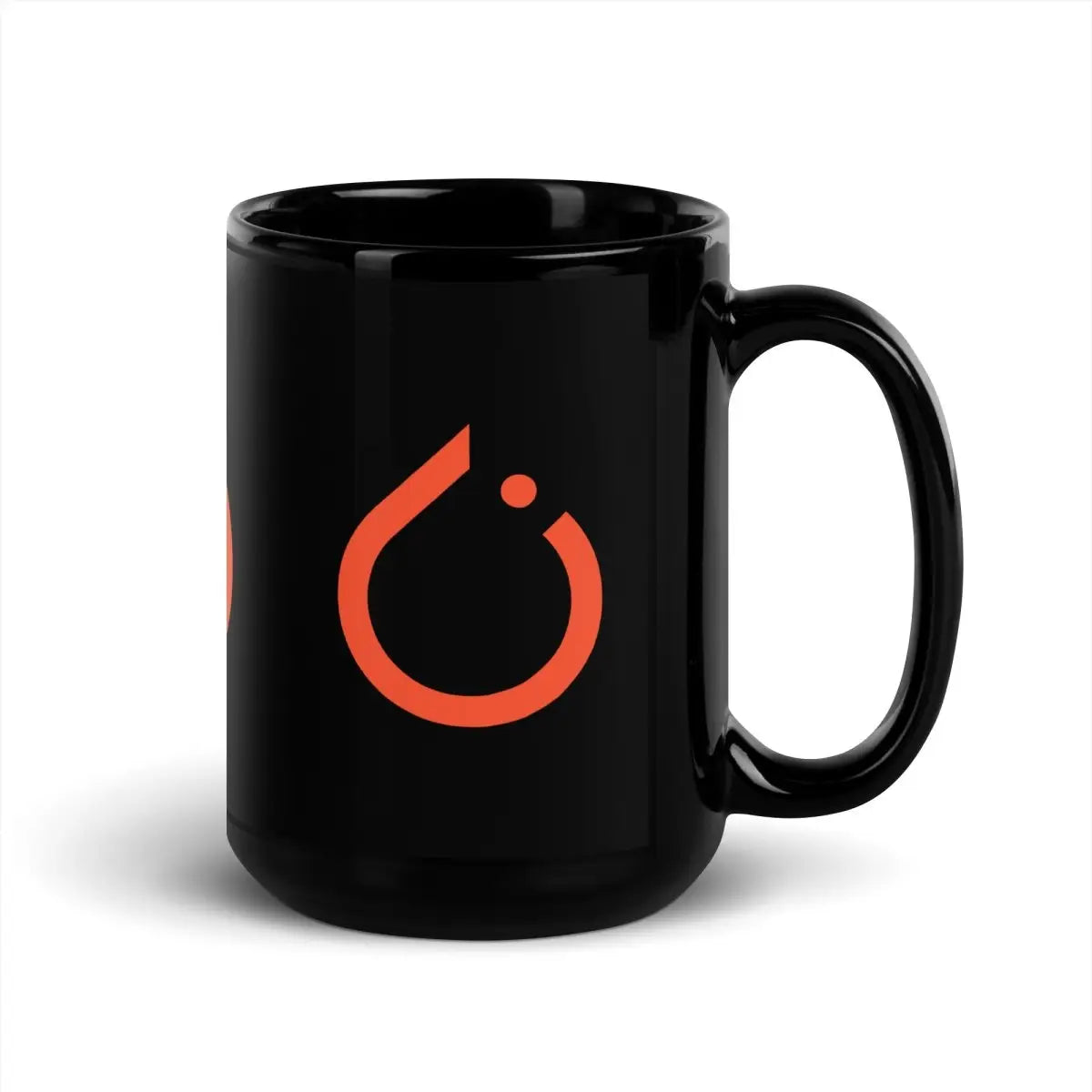 PyTorch Icons on Black Glossy Mug