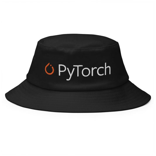 PyTorch Logo Embroidered Bucket Hat - Black - AI Store