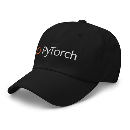 PyTorch Logo Embroidered Cap - Black - AI Store