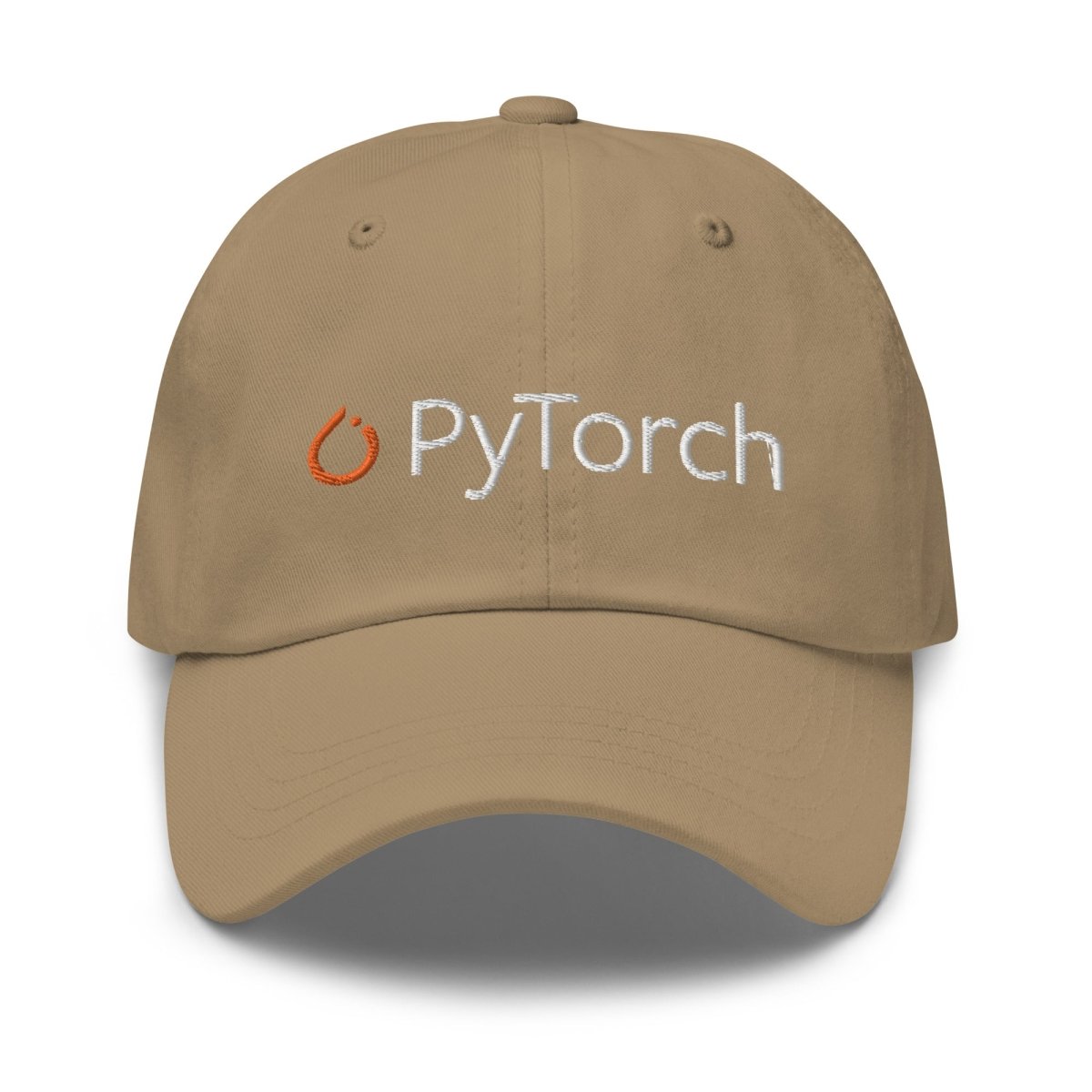 PyTorch Logo Embroidered Cap - Khaki - AI Store
