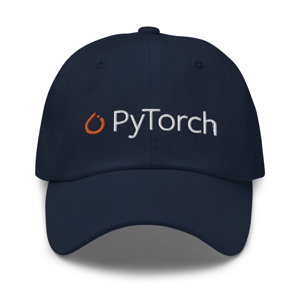 PyTorch Logo Embroidered Cap - Navy - AI Store