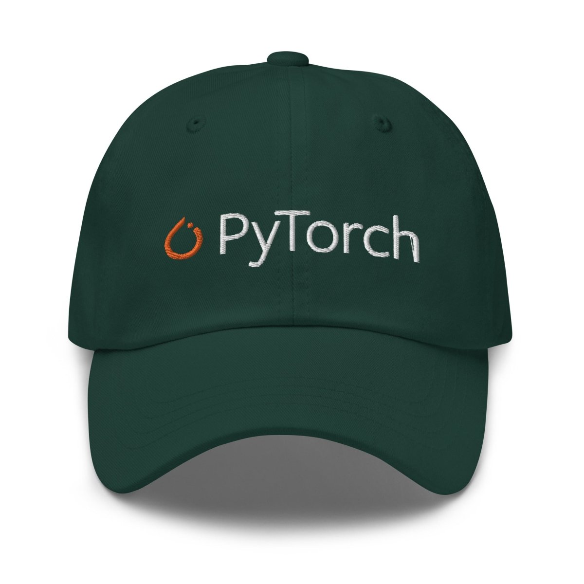 PyTorch Logo Embroidered Cap - Spruce - AI Store