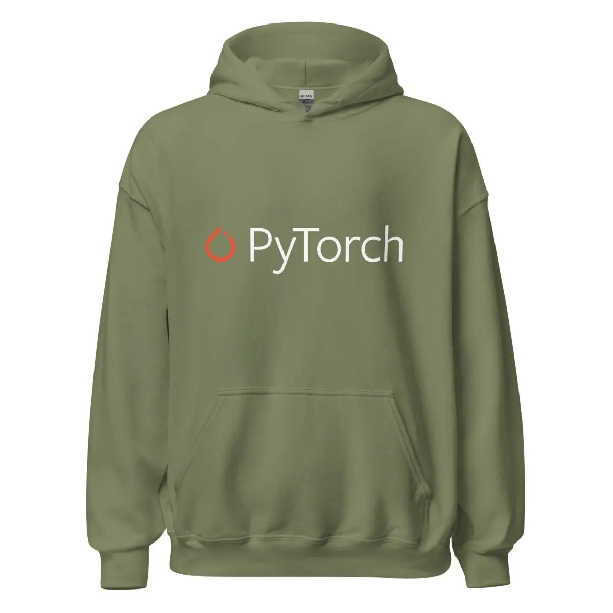 PyTorch Logo Hoodie (unisex) - Military Green / M