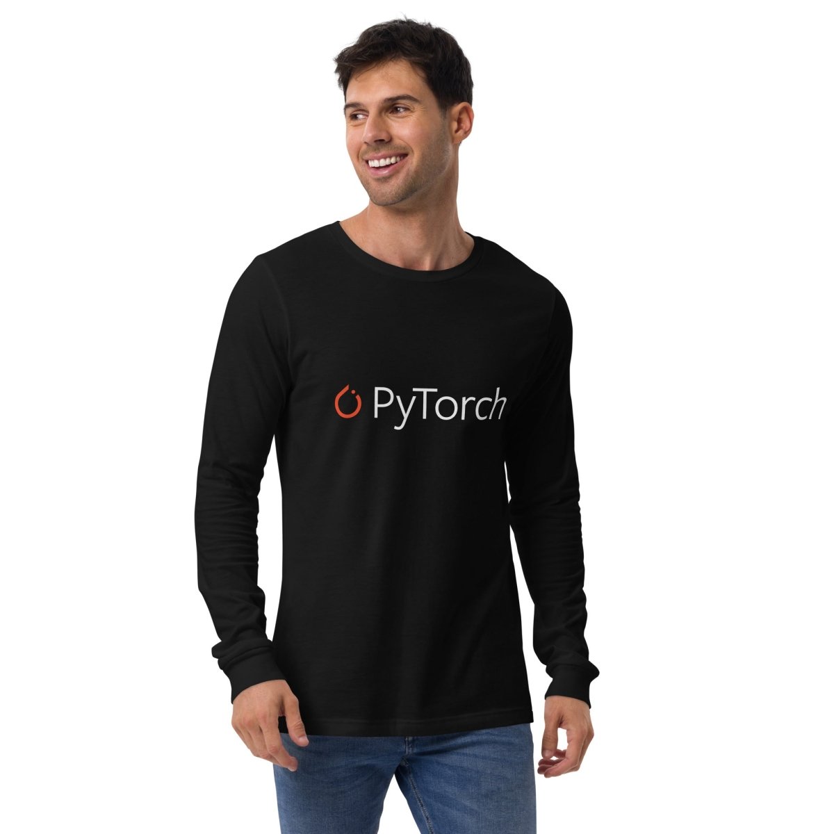PyTorch Logo Long Sleeve T - Shirt (unisex) - Black - AI Store