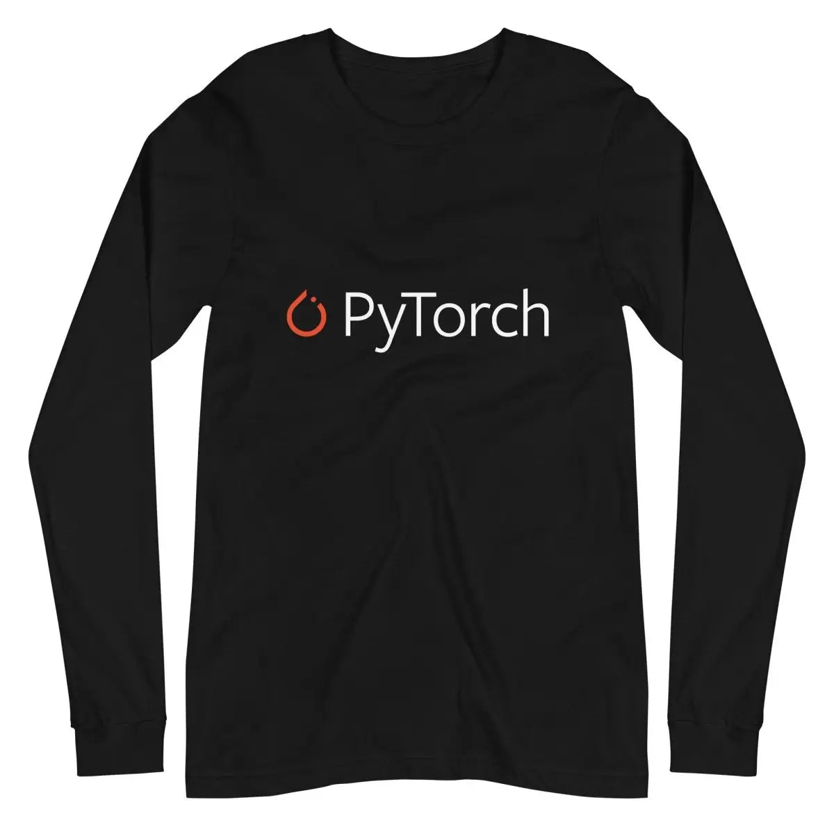 PyTorch Logo Long Sleeve T-Shirt (unisex) - Black / M