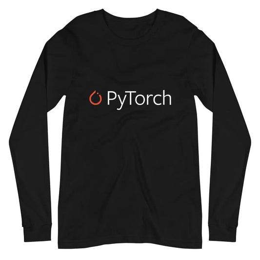 The Pytorch Logo Long Sleeve T-shirt (unisex) Black / m.