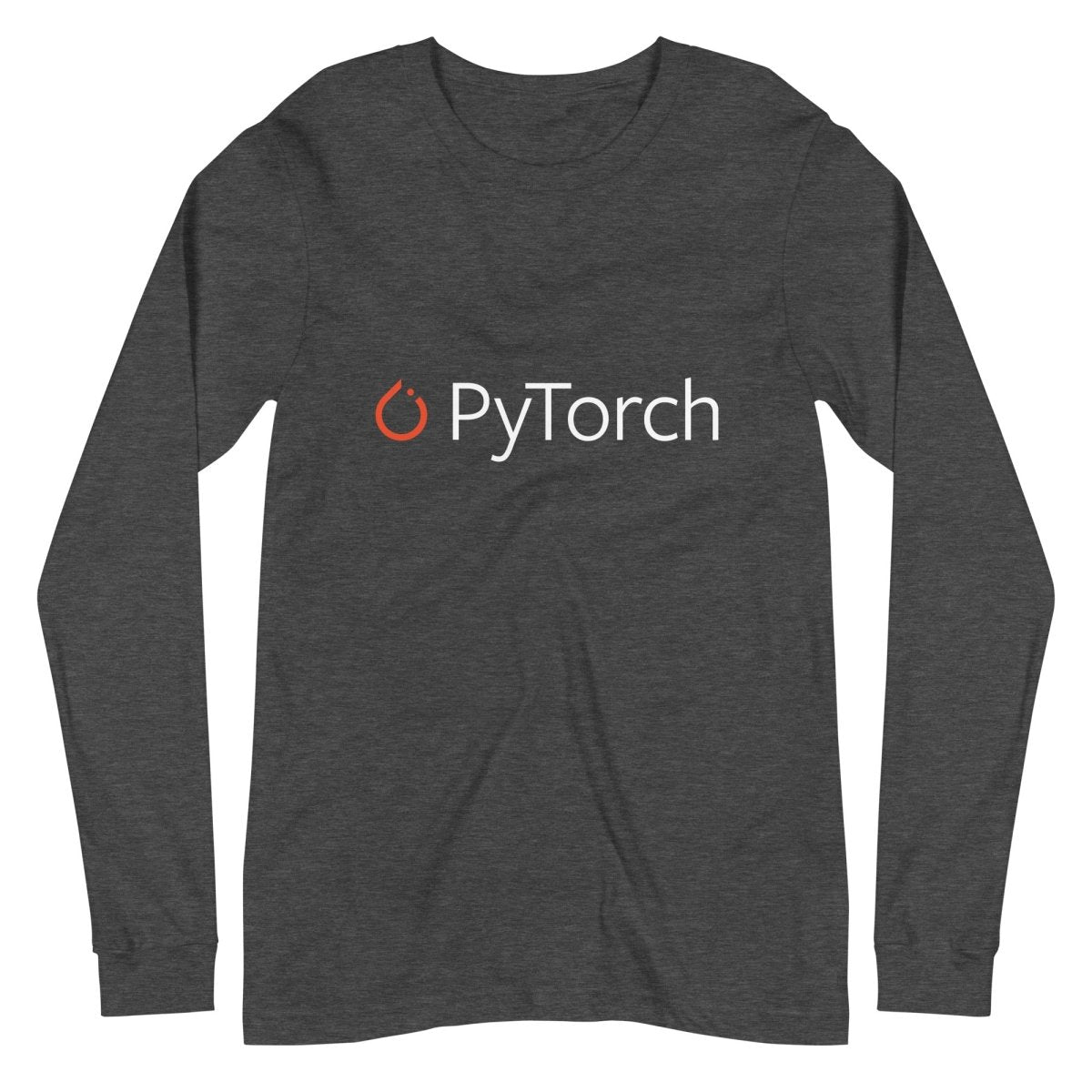 PyTorch Logo Long Sleeve T - Shirt (unisex) - Dark Grey Heather - AI Store