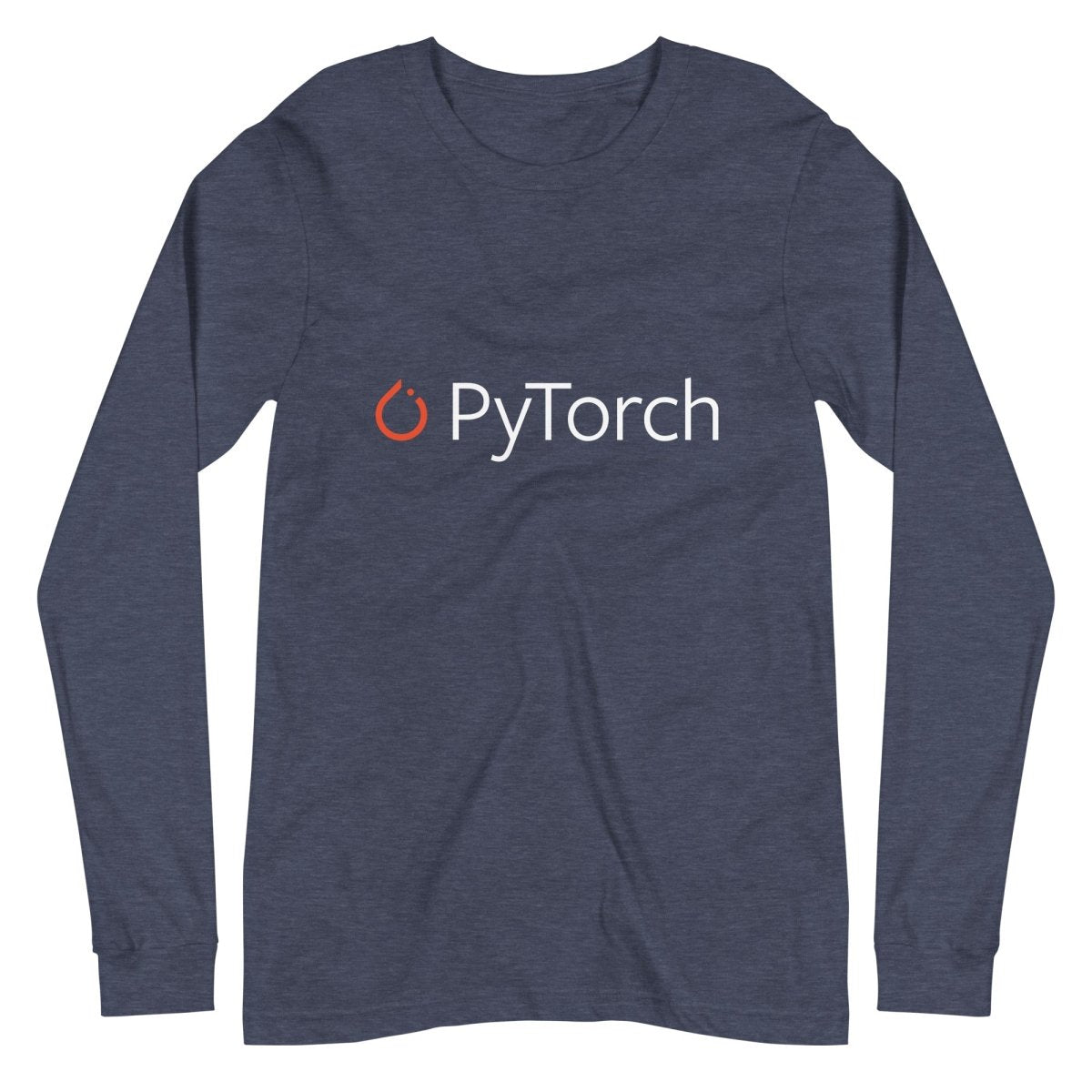 PyTorch Logo Long Sleeve T - Shirt (unisex) - Heather Navy - AI Store