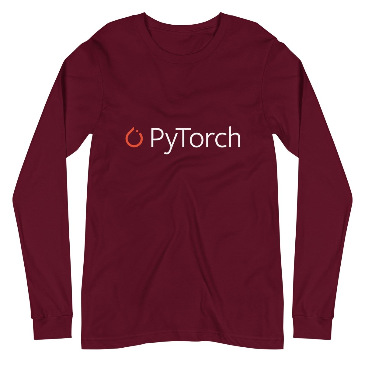 PyTorch Logo Long Sleeve T - Shirt (unisex) - Maroon - AI Store