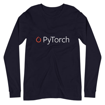 PyTorch Logo Long Sleeve T - Shirt (unisex) - Navy - AI Store