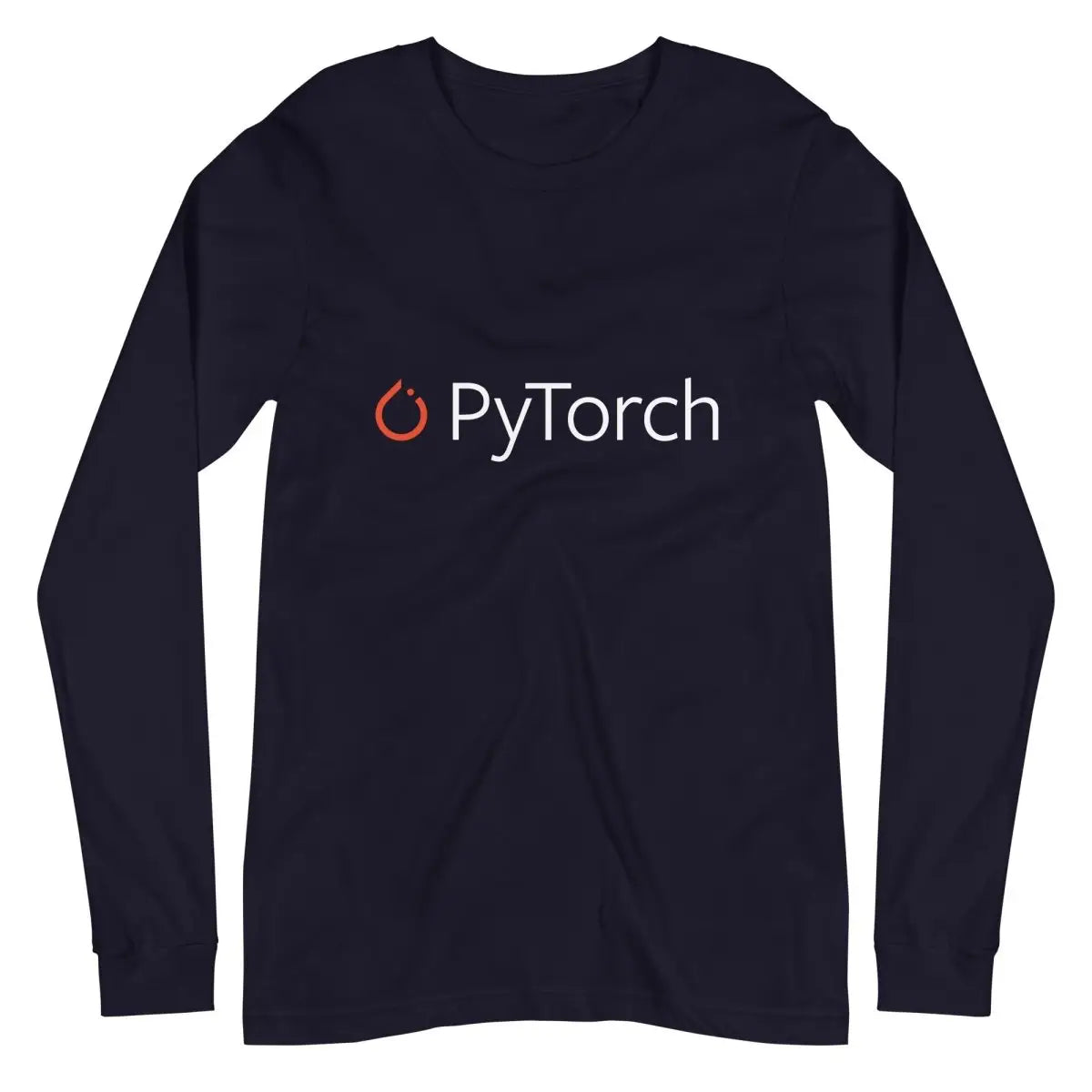 PyTorch Logo Long Sleeve T-Shirt (unisex) - Navy / M