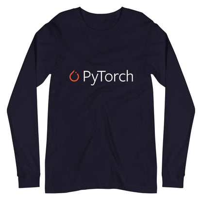 PyTorch Logo Long Sleeve T-Shirt (unisex) - Navy / M