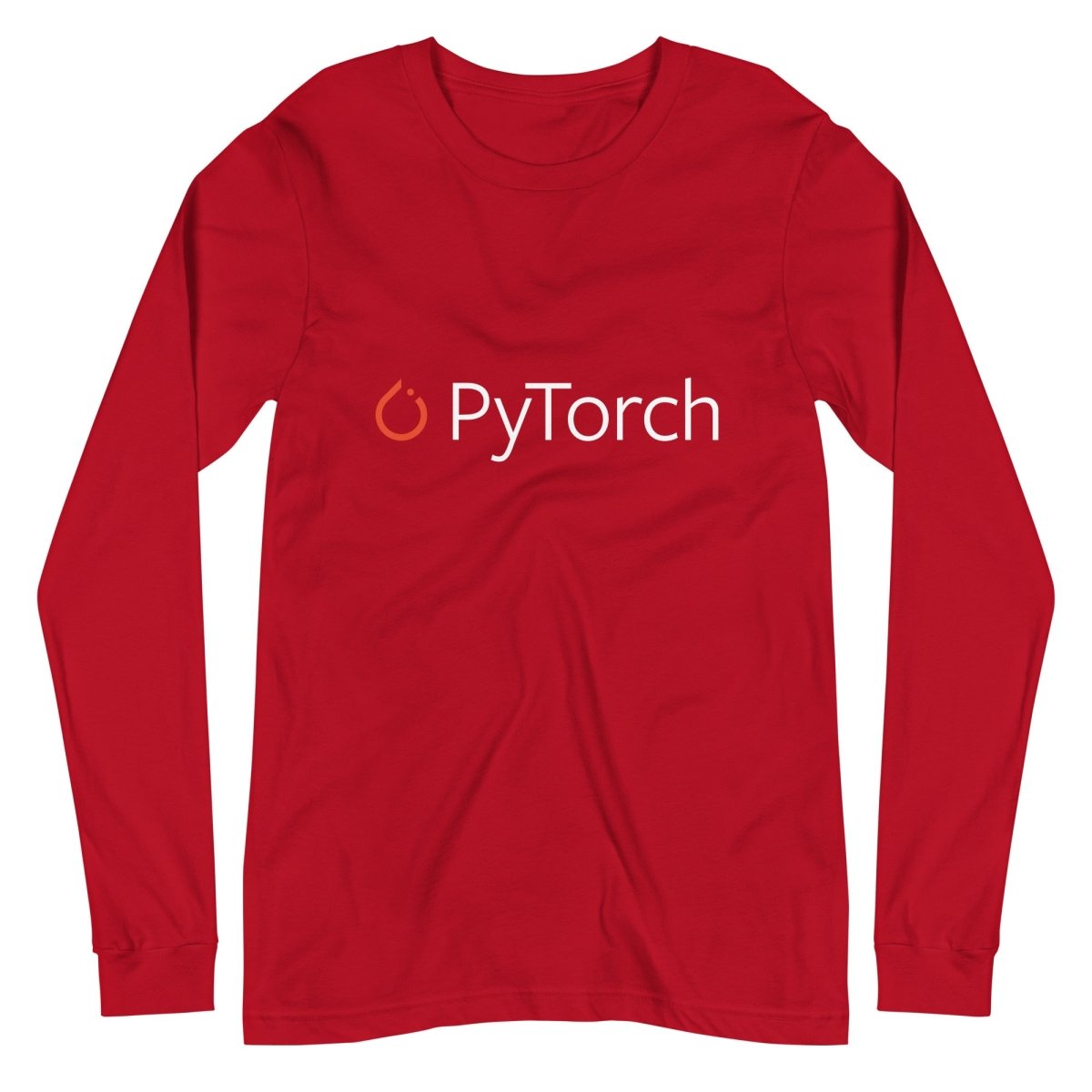 PyTorch Logo Long Sleeve T - Shirt (unisex) - Red - AI Store