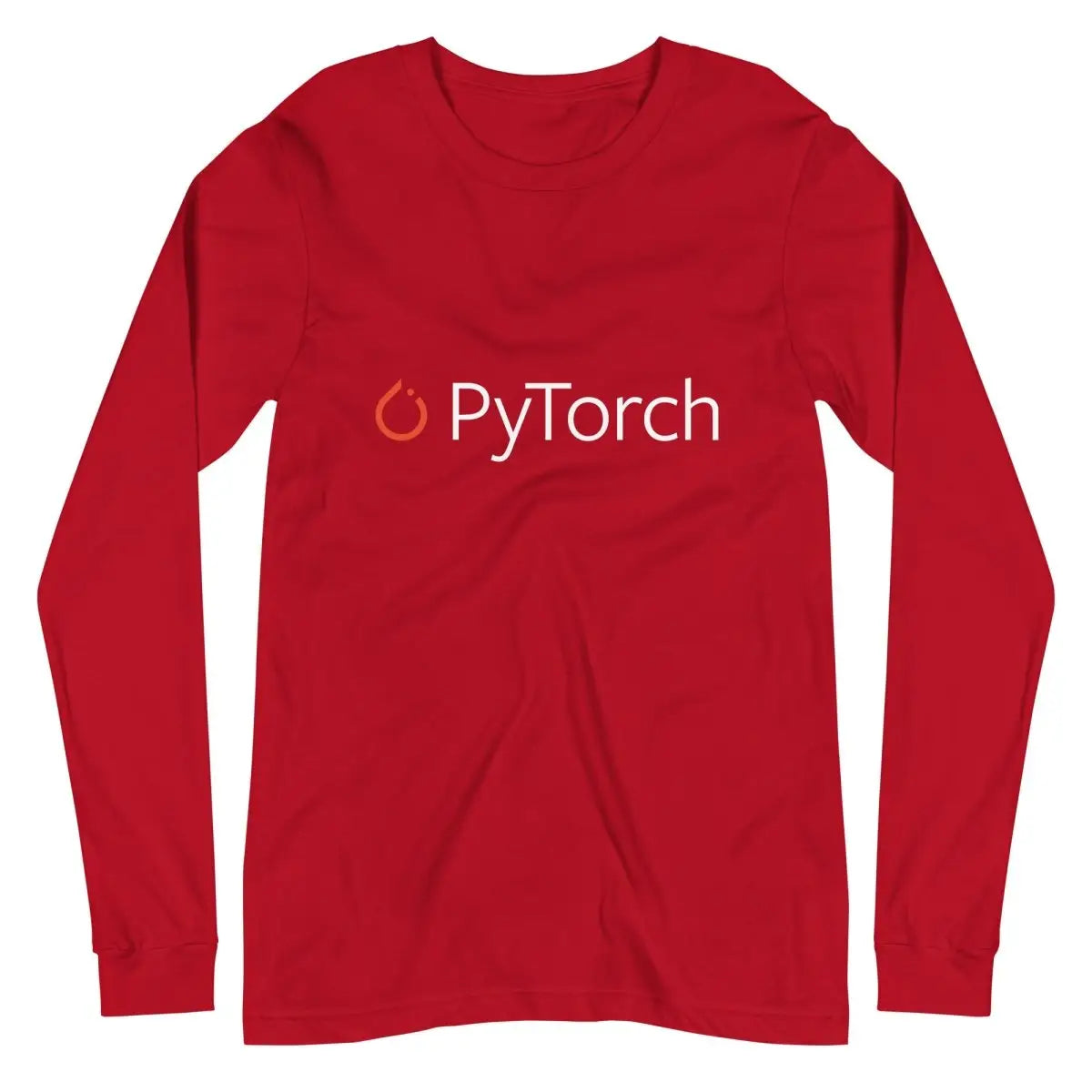 PyTorch Logo Long Sleeve T-Shirt (unisex) - Red / M