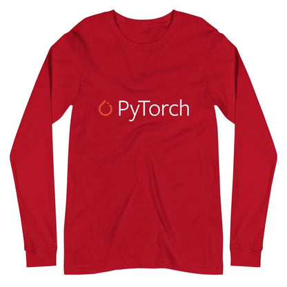 PyTorch Logo Long Sleeve T-Shirt (unisex) - Red / M