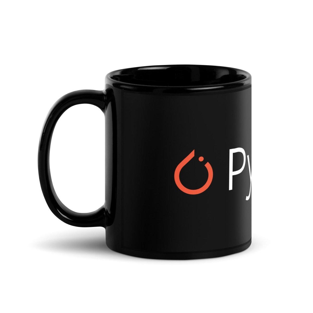 PyTorch Logo on Black Glossy Mug - 11 oz - AI Store