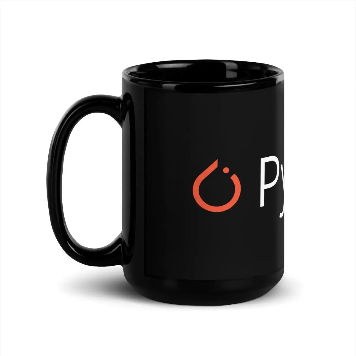 PyTorch Logo on Black Glossy Mug