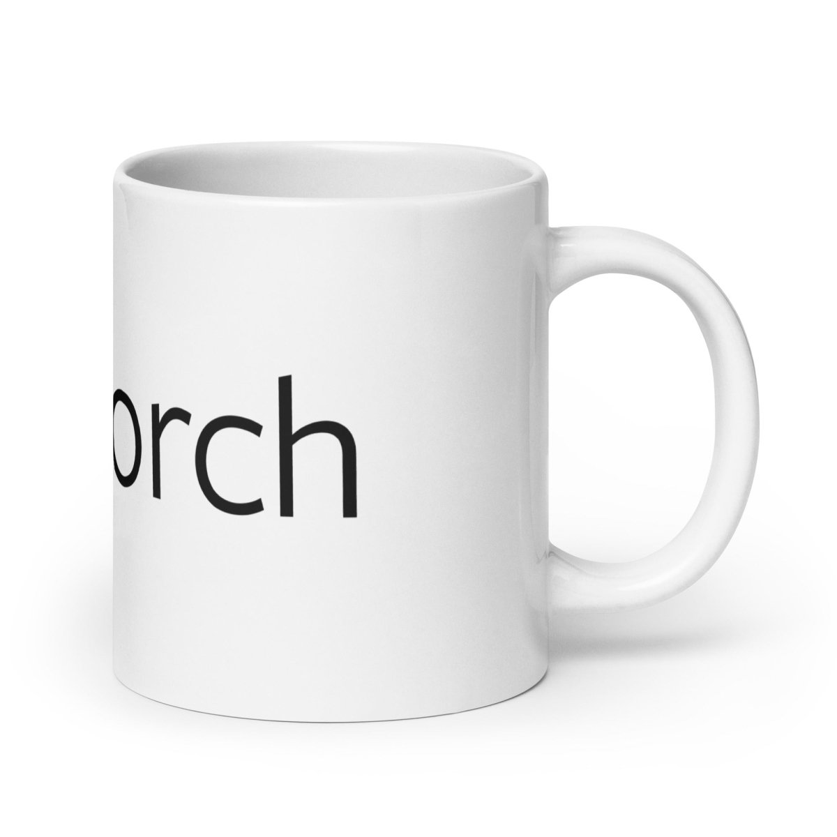 PyTorch Logo on White Glossy Mug - 20 oz - AI Store