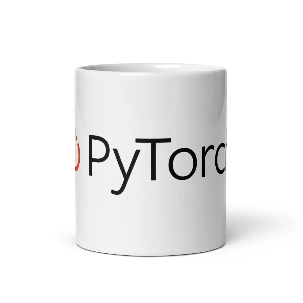 PyTorch Logo White Glossy Mug - 11 oz