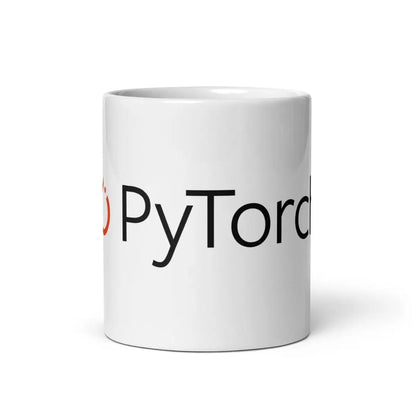 PyTorch Logo on White Glossy Mug - 11 oz