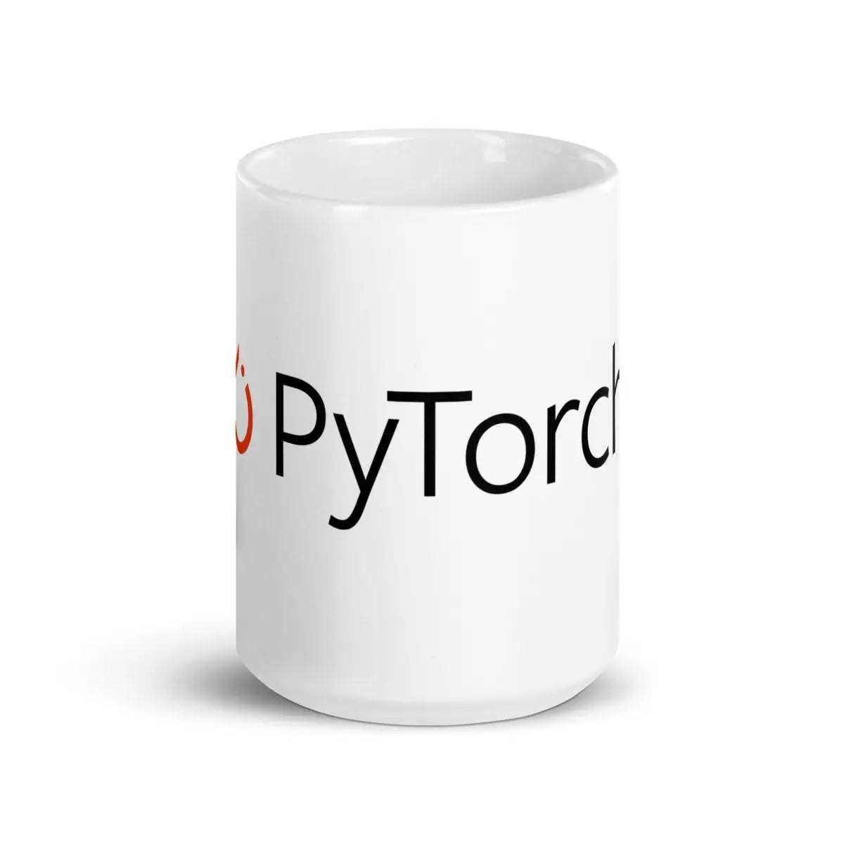 PyTorch Logo White Glossy Mug - 15 oz