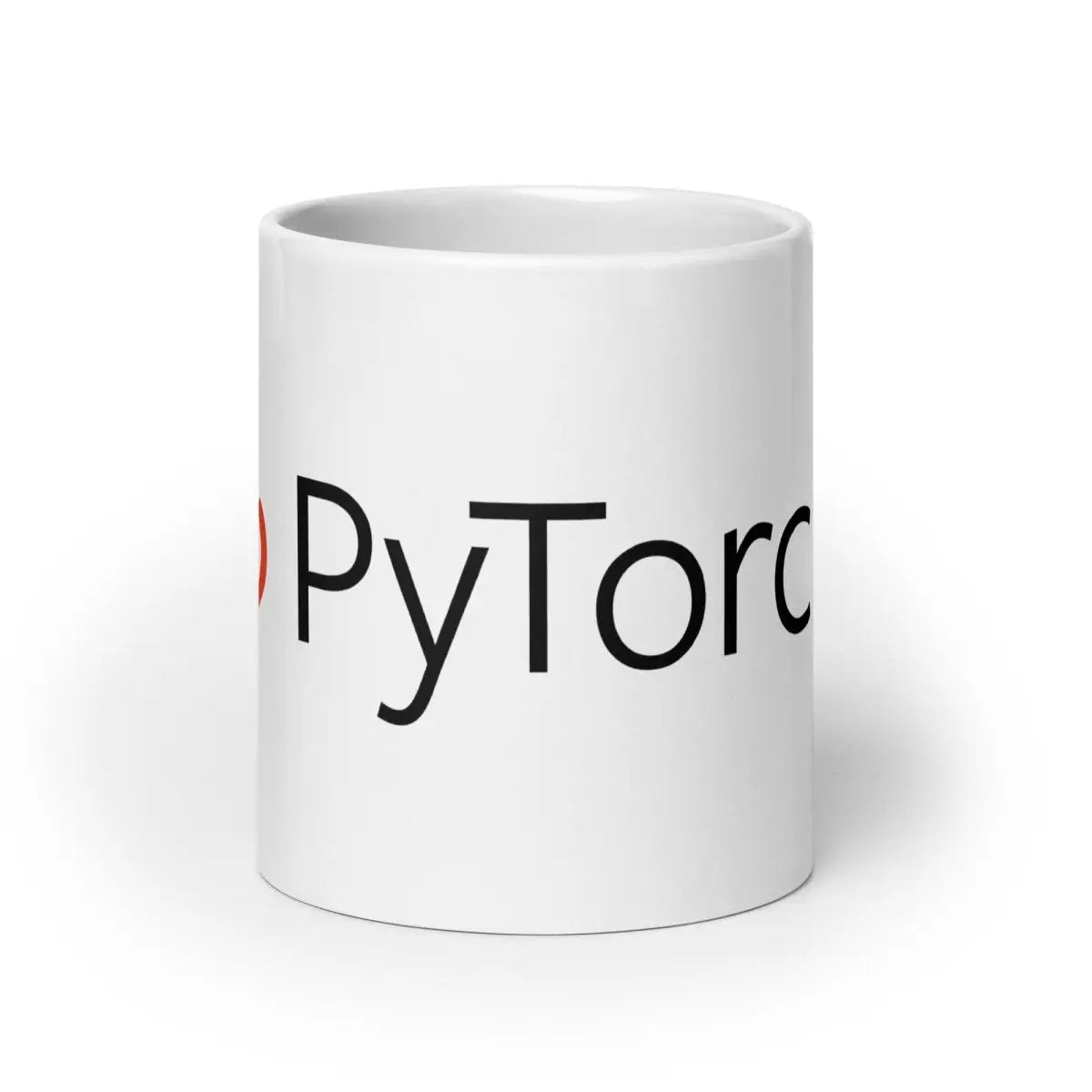 PyTorch Logo White Glossy Mug - 20 oz