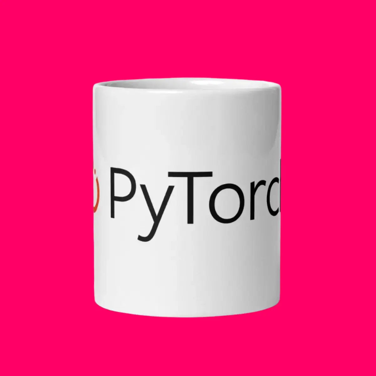 PyTorch Logo White Glossy Mug