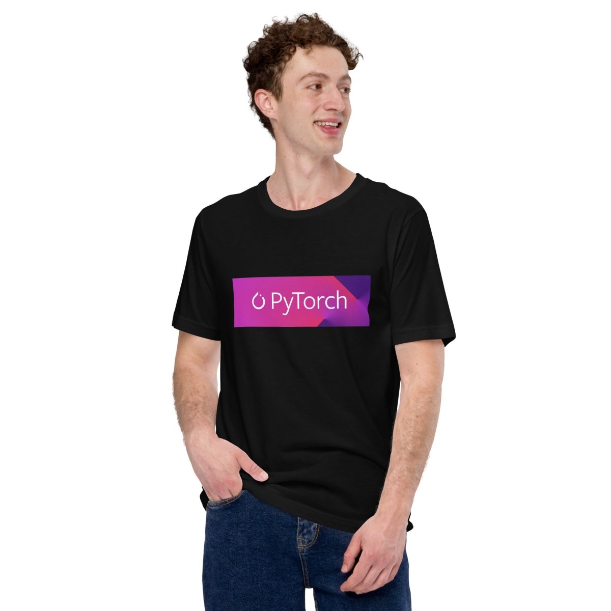 PyTorch White Logo Box T-Shirt (unisex) - AI Store
