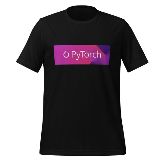 PyTorch White Logo Box T - Shirt (unisex) - Black - AI Store