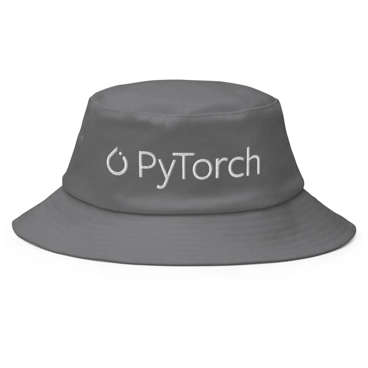 PyTorch White Logo Embroidered Bucket Hat - Grey