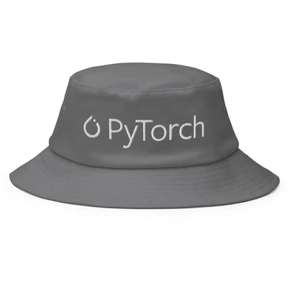 PyTorch White Logo Embroidered Bucket Hat - Grey