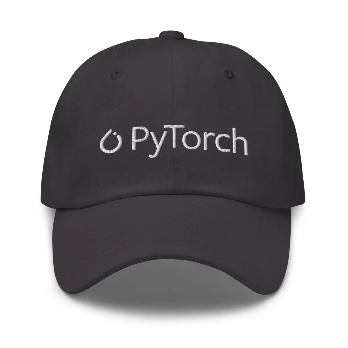 PyTorch White Logo Cap - Dark Grey