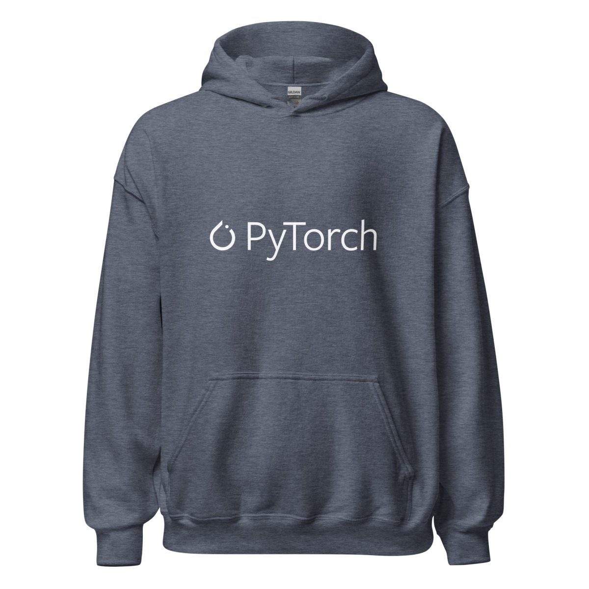 PyTorch White Logo Hoodie (unisex) - Heather Sport Dark Navy - AI Store