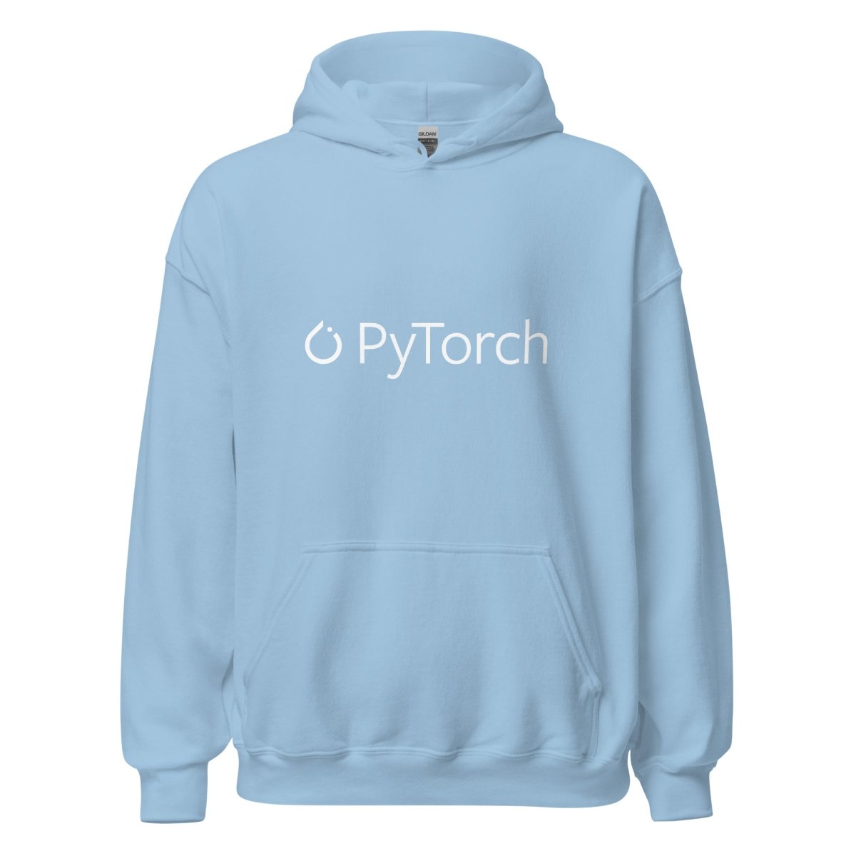 PyTorch White Logo Hoodie (unisex) - Light Blue - AI Store