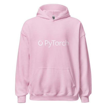 PyTorch White Logo Hoodie (unisex) - Light Pink - AI Store