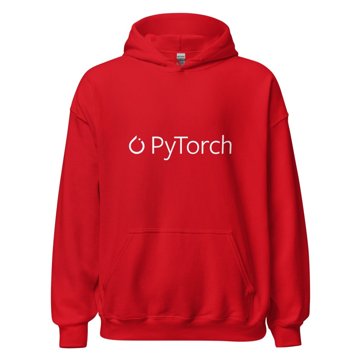 PyTorch White Logo Hoodie (unisex) - Red - AI Store