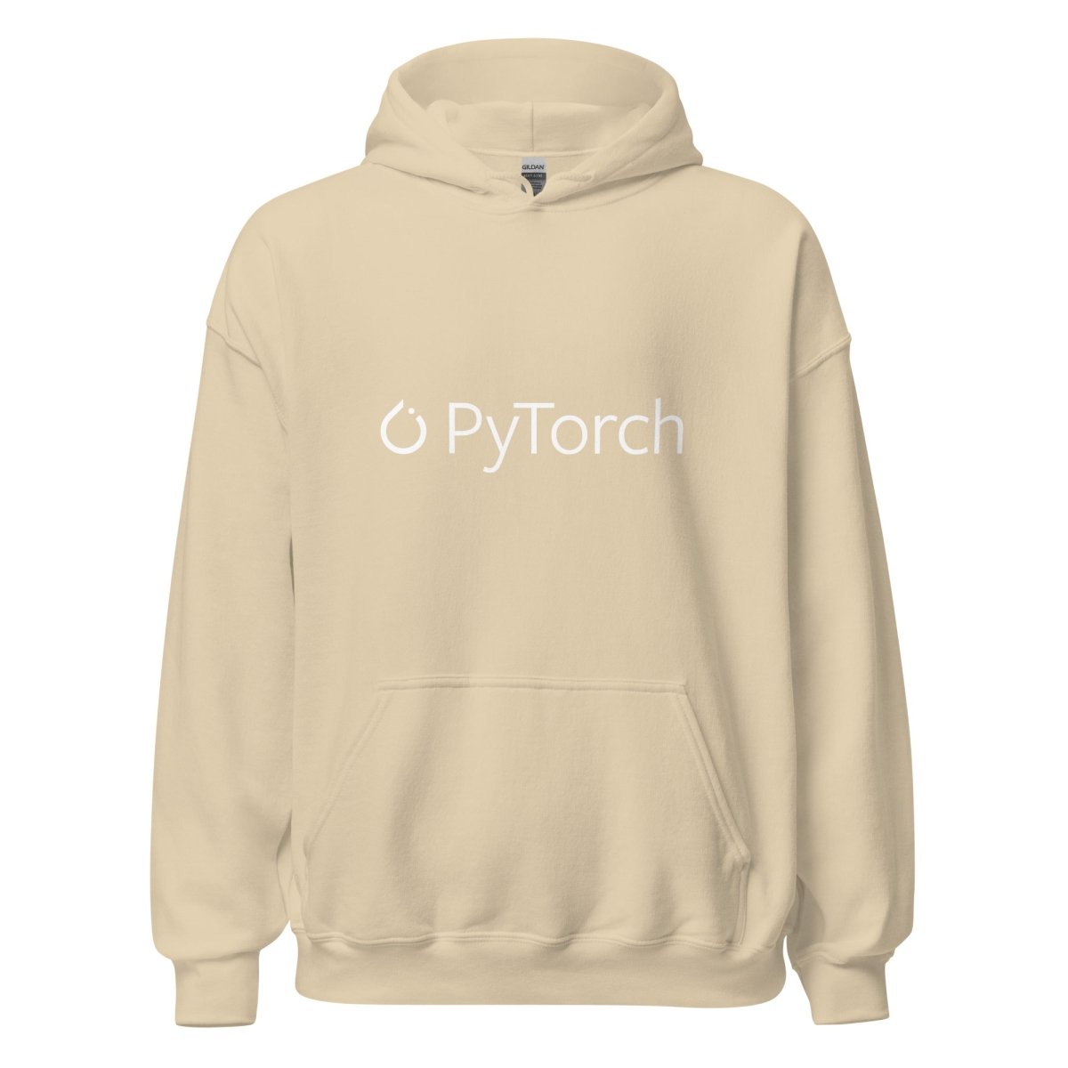 PyTorch White Logo Hoodie (unisex) - Sand - AI Store