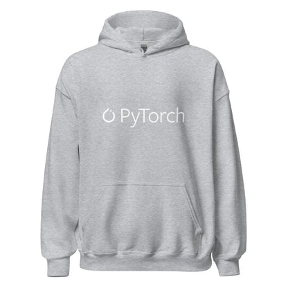 PyTorch White Logo Hoodie (unisex) - Sport Grey / M