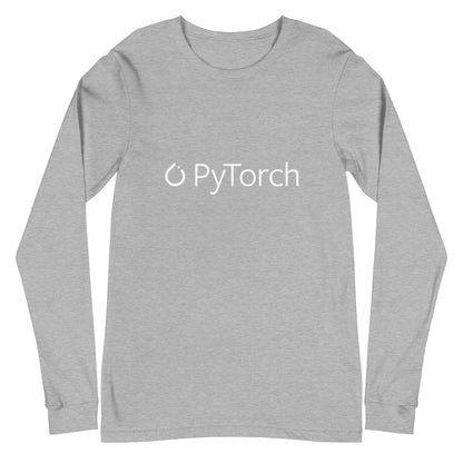 PyTorch White Logo Long Sleeve T - Shirt (unisex) - Athletic Heather - AI Store