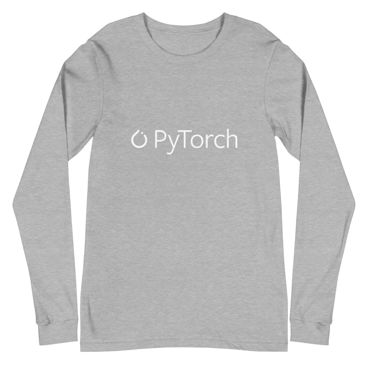 PyTorch White Logo Long Sleeve T-Shirt (unisex) - Athletic Heather / M