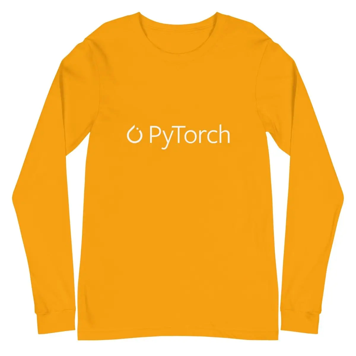 PyTorch White Logo Long Sleeve T-Shirt (unisex) - Gold / M