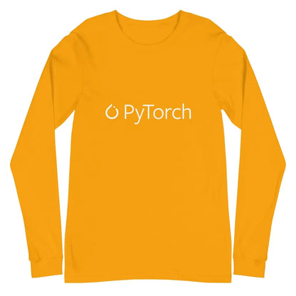 PyTorch White Logo Long Sleeve T-Shirt (unisex) - Gold / M