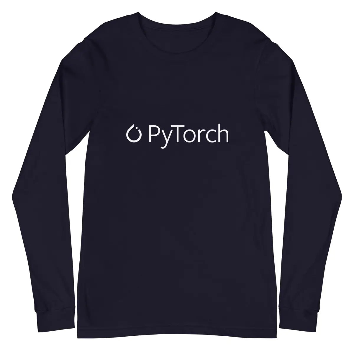 PyTorch White Logo Long Sleeve T-Shirt (unisex) - Navy / M