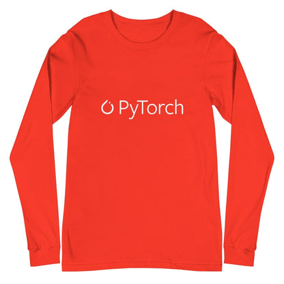 PyTorch White Logo Long Sleeve T - Shirt (unisex) - Poppy - AI Store